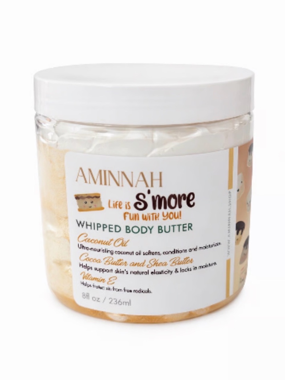 NEW! Aminnah Life is S'more Fun with you Whipped Body Butter - White/cream